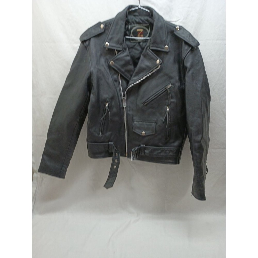 Echtes Leder(Zony) Polyester/ Leather Jacket Sz 42